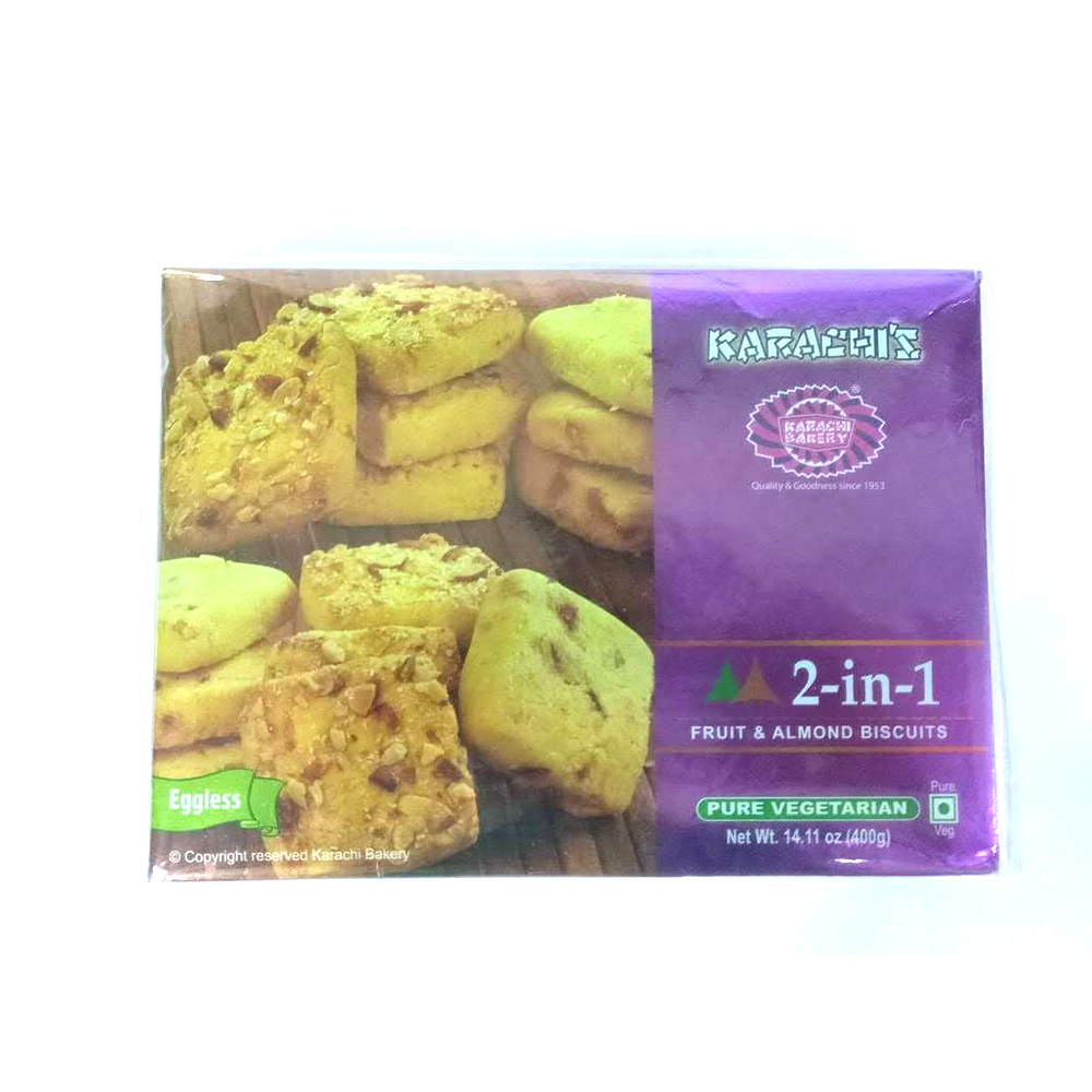 Karachi's Fruit&Almond Biscuits (Eggless) - 400 grams
